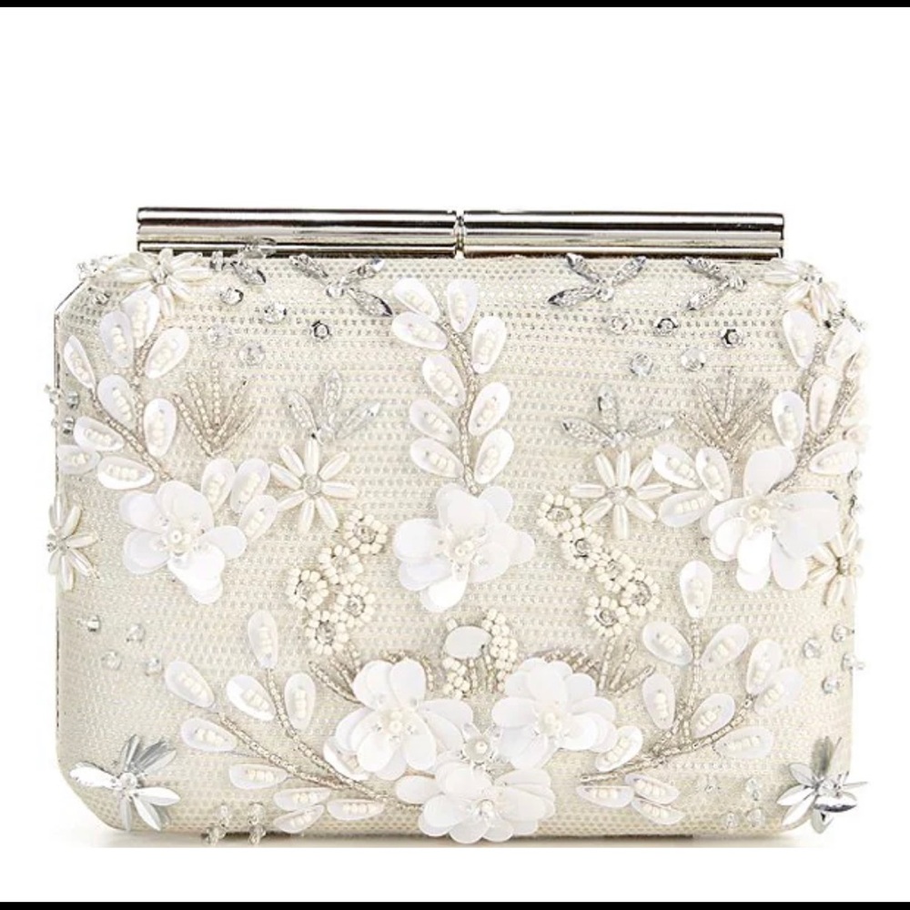 Landry Embellished Floral Minaudiere Bridal Clutch